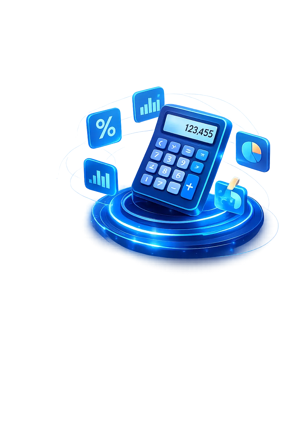 3D Calculator Illustration